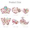 Wrapables Crystal Rhinestone Gem Stickers, Bling Jewel Adhesives for DIY Arts & Crafts, Smartphones, Water Bottles, Sunglass Cases (Set of 6)
